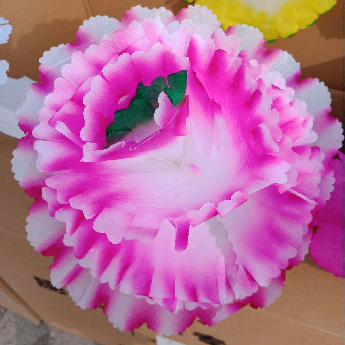 殡葬用品30公分单底7片花头纸花车头花殡葬花圈祭祀一寸纸扎