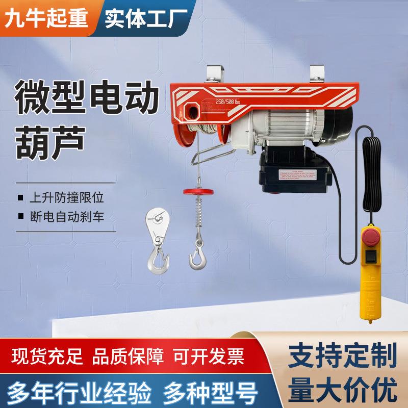 微型电动葫芦小型吊机220v微型电动葫芦建筑装修家用电动提升机