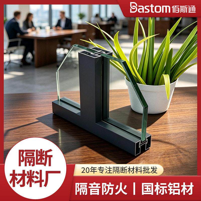 佰斯通玻璃隔断材料铝合金隔断型材百叶窗公室间隔材料快装玻