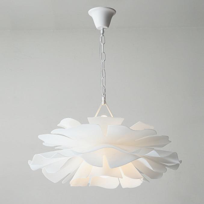 北欧单头吊灯 松果莲花灯 饭店咖啡奶茶店休闲装饰白色亚克力吊灯
