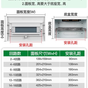 电表箱盖板内嵌配电箱盖子家用电箱面板按钮型13 18强电箱外