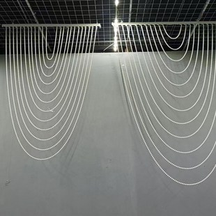 婚庆珍珠帘行云流水水波帘韩式酒店婚礼堂吊顶幽梦背景挂件道具