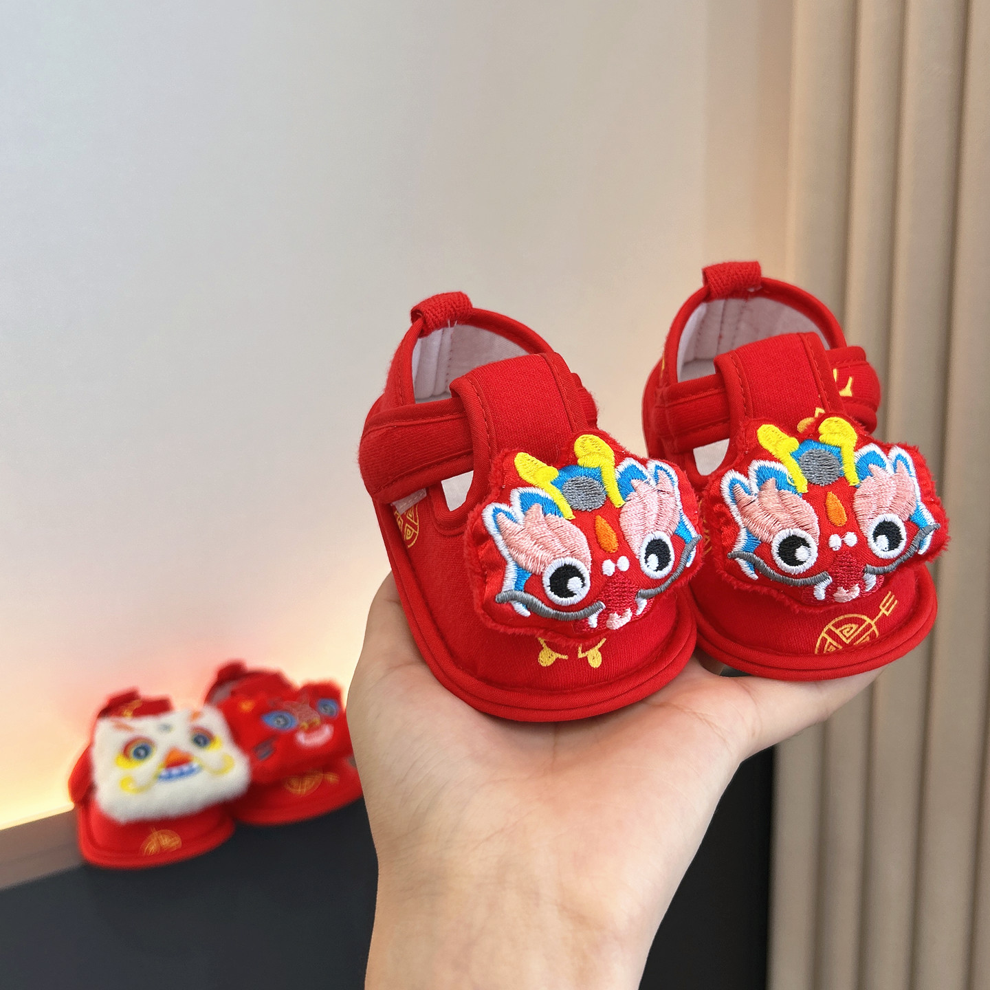 春秋季软布底学步鞋虎头鞋抓周鞋