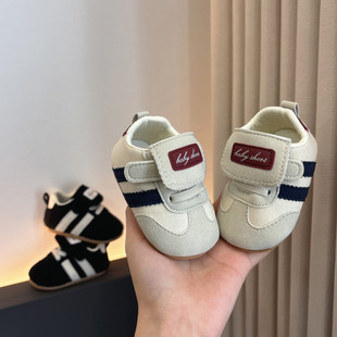 春秋0-1岁婴儿鞋6-12月男女宝宝百搭德训鞋防滑学步鞋软底不掉鞋