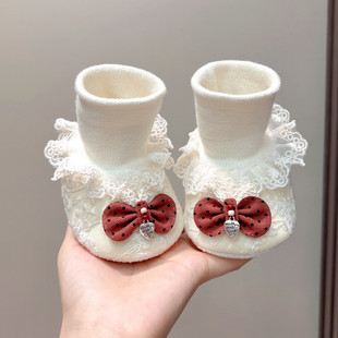 子春秋款 软底鞋 女宝宝0 12个月小月龄婴幼儿袜鞋 袜学步 婴儿鞋