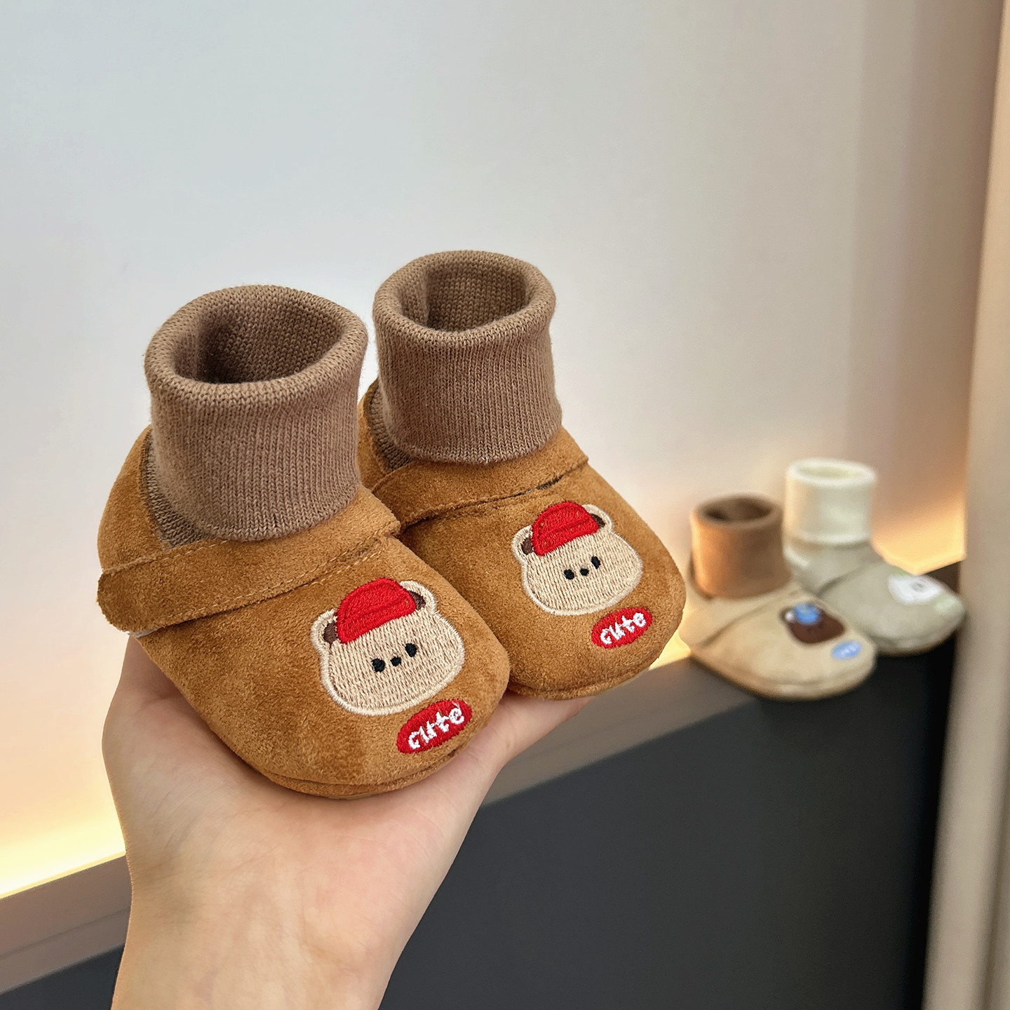 冬季婴儿加绒保暖学步鞋子棉鞋