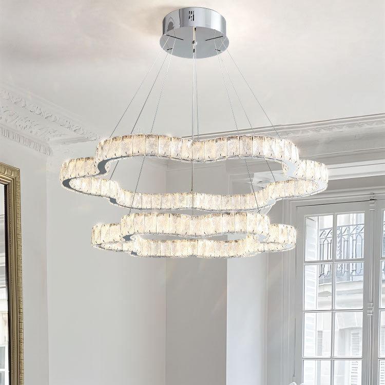 新款客厅吊灯轻奢水晶灯极简客厅主灯高级感宴会厅餐厅灯led灯具