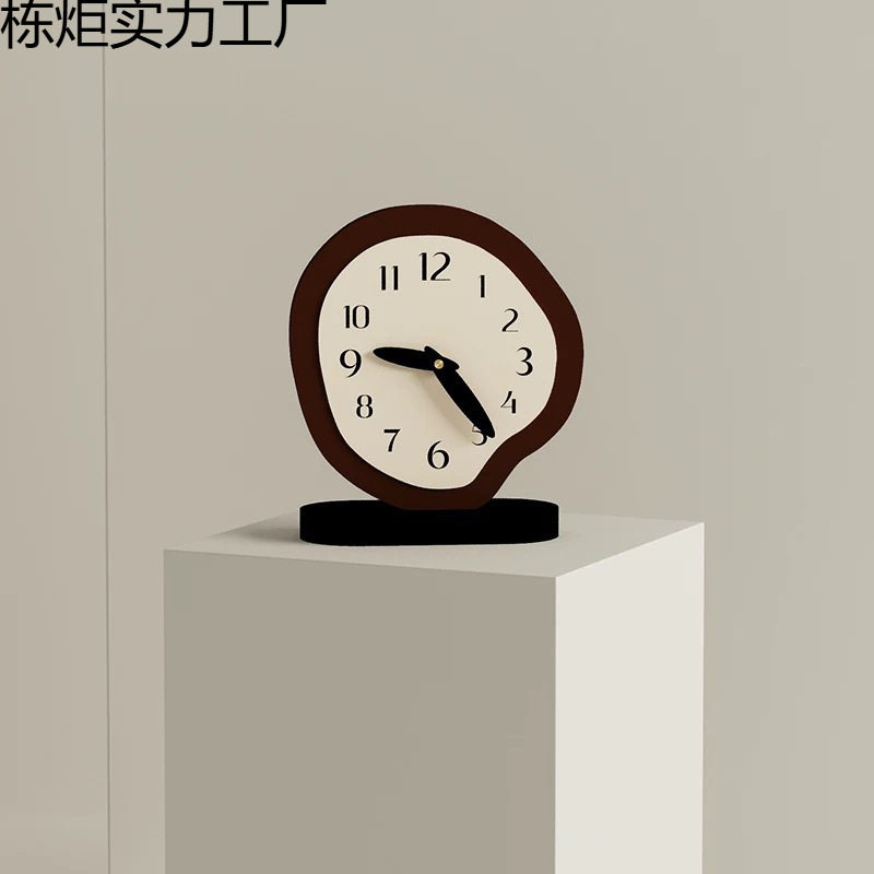客厅表摆台式座钟创意简约桌面时钟摆件高颜值艺术卧室静音床头钟
