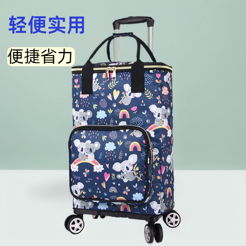 买菜车小拉车伸缩拉杆手拉车防水保鲜购物布袋拉货快递小推车批发