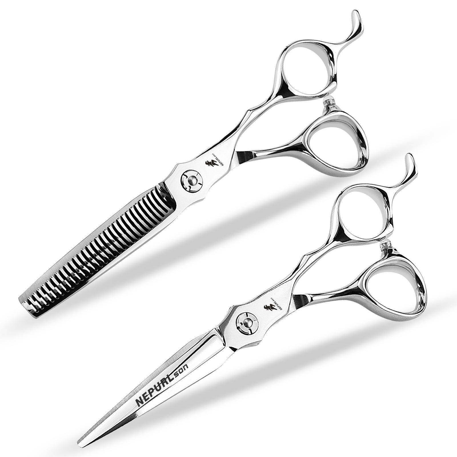 6.0寸440C奈普森美发剪直剪牙剪打薄剪发廊专用外贸爆款