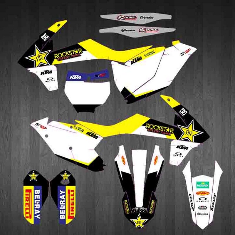 越野摩托贴纸适配KTM16-18SX-F17-19EXC克维思K16车贴贴膜RK