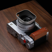 号歌用于富士XF23mm F2.8 WR镜头方形金属遮光罩不影响UV镜配盖XE5套机23F2.8镜头配件手指柄腕带快门按钮