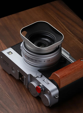 号歌用于富士XF23mm F2.8 R WR镜头方形金属遮光罩不影响UV镜配盖XE5套机23F2.8镜头配件手指柄腕带快门按钮