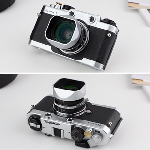 号歌新款方形金属遮光罩用于福伦达NOKTON 35mm F1.5 一代二代35 1.5 TypeⅠ＆Ⅱ徕卡M卡口镜头VM银色
