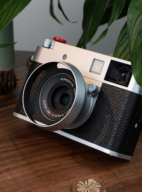 Haoge号歌用于富士X Half半格相机遮光罩UV镜xhalf镜头圆形保护金属复古配件