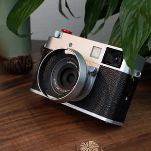 Haoge号歌用于富士X Half半格相机遮光罩UV镜xhalf镜头圆形保护金属复古配件