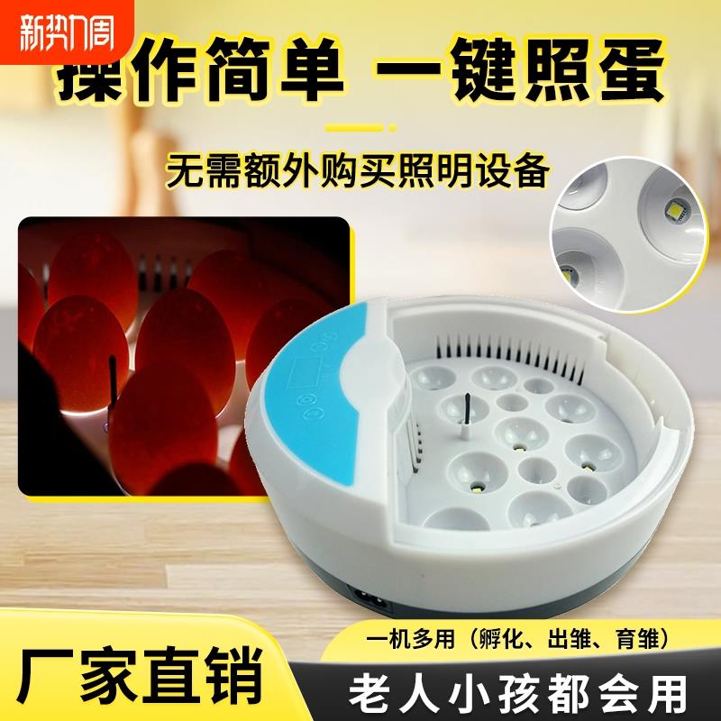 HHD孵化器小型家用型鸟蛋爬宠孵蛋器迷你自动恒温孵化机9枚温度
