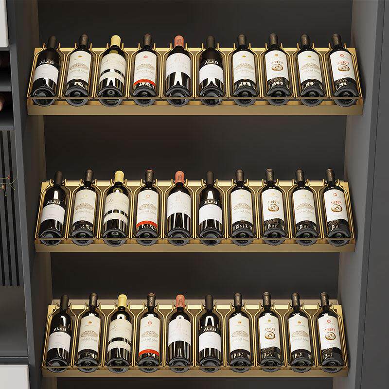 高端铁艺红酒架子金属层架斜放葡萄酒装饰酒柜红酒展示架子酒瓶架