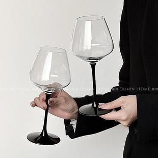 ins风勃艮第高脚杯中古葡萄酒杯红酒杯欧式 趣皿 轻奢鸡尾酒香槟杯