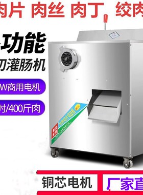 神龙多功能绞切两用机 电动切肉片肉丝机 商用厨房设备绞肉馅机器