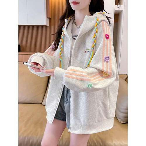 初秋外套女2025新款春秋学生韩系学院风撞色条纹棒球服夹克上衣潮