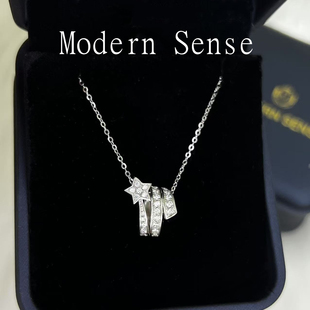 摩登圣饰S925纯银彗星项链女轻奢小众设计感高级感流星锁骨链礼物