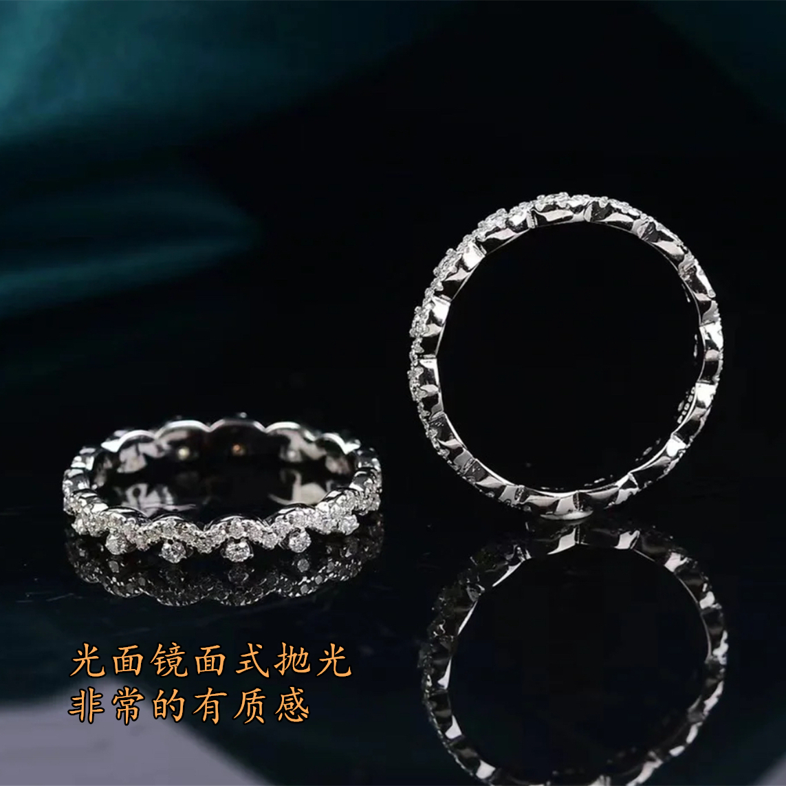 纯银蕾丝戒指女轻奢小众设计感