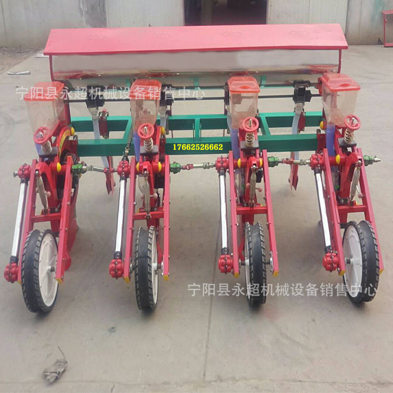出售农用一垄两行花生播种机油菜蔬菜膜上打孔点播机