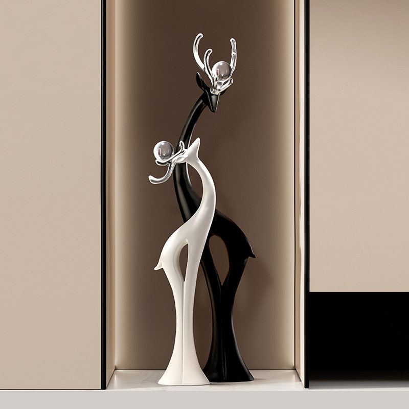 贝汉美轻奢客厅电视柜福禄双全大型落地摆件玄关饰品高档乔迁礼物,家居饰品,落地摆件,淘宝优惠券,粉丝福利购,淘宝优惠卷