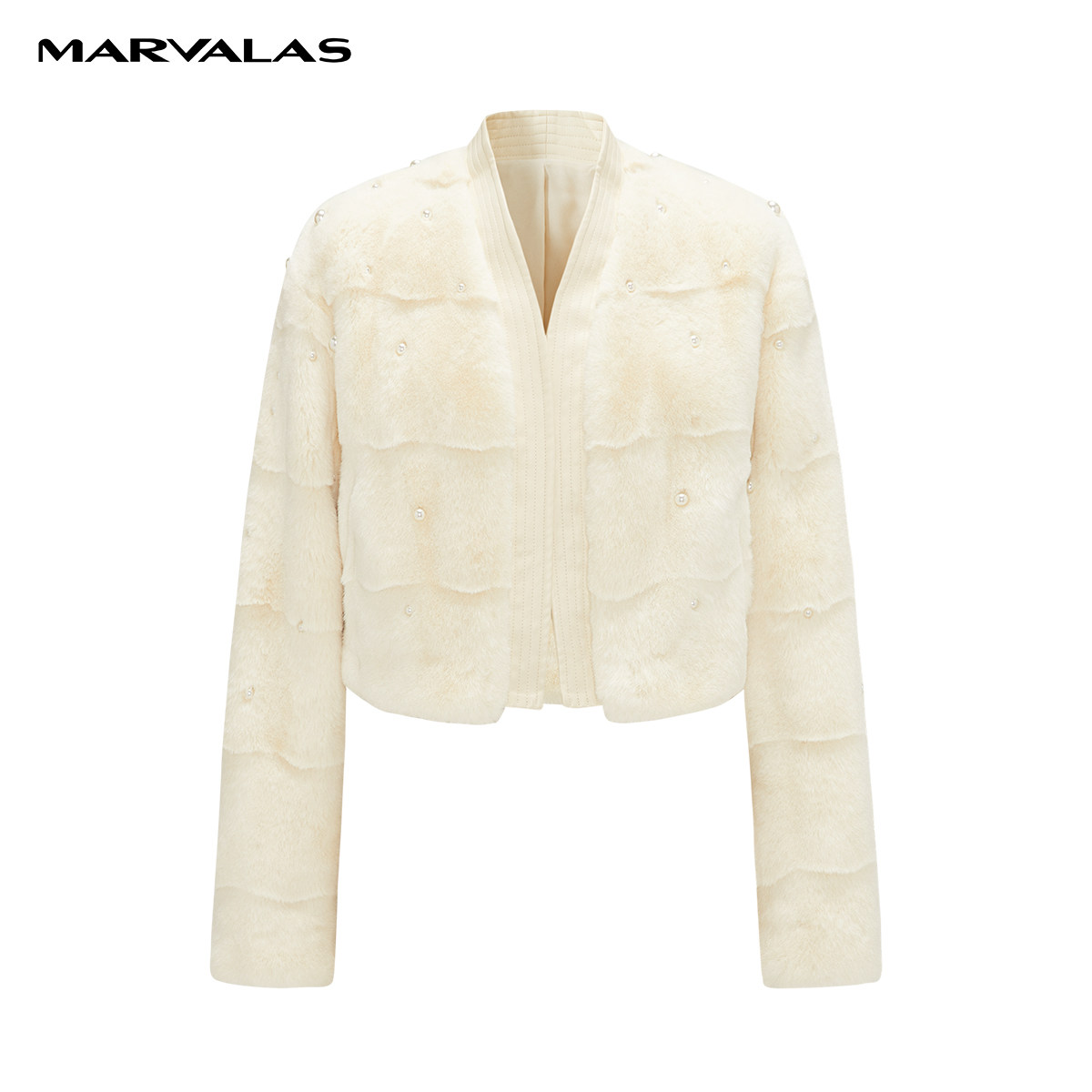 【廖廖粉丝专享】【商场同款】曼德诗毛绒短外套冬冬新款轻奢