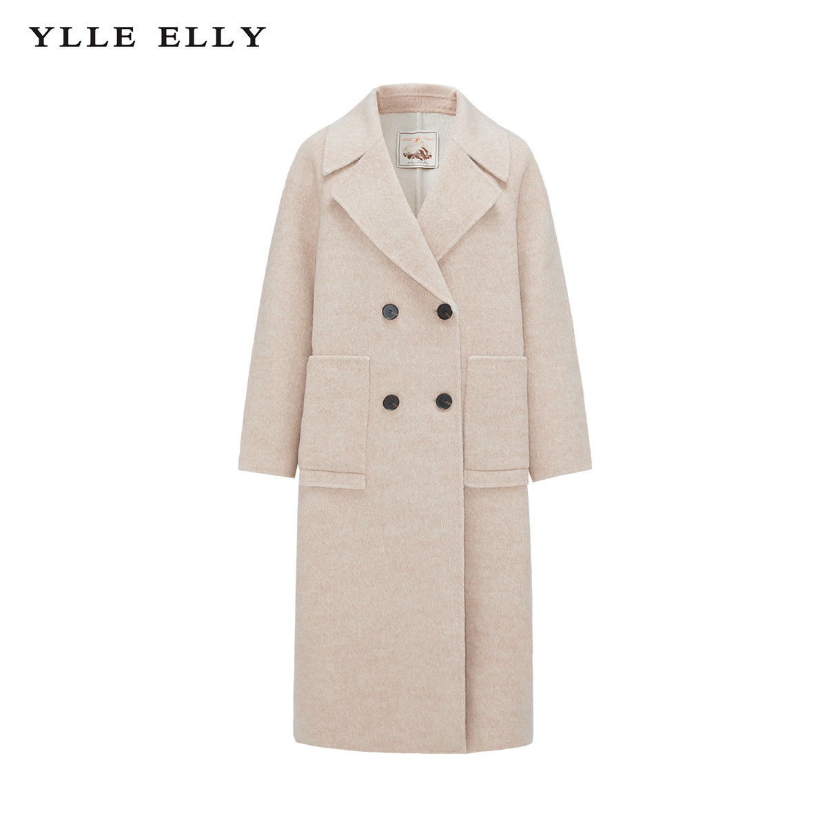 【廖廖粉丝专属】米驼色时尚毛呢大衣秋冬女Y426