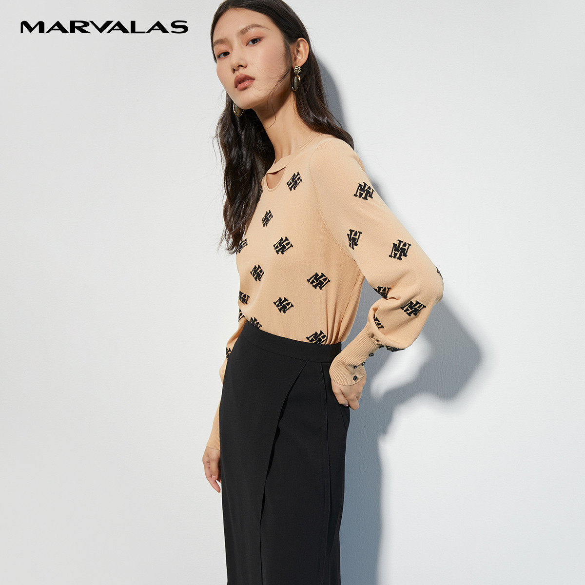 【粉丝专属】【镂空圆领针织衫女提花气质百,女装/女士精品,毛针织衫,淘宝优惠券,粉丝福利购,淘宝优惠卷