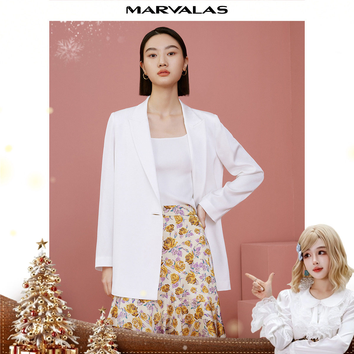 【呼呼专享】【曼德诗】简约薄款通勤西