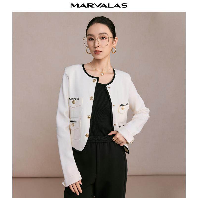 【廖廖粉丝专属】绵羊毛混纺开衫2024秋季新品撞