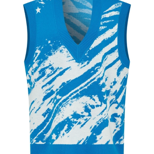 针织马甲2023秋冬加厚粗毛线外穿V领毛边坎肩背心M72 粉丝专属