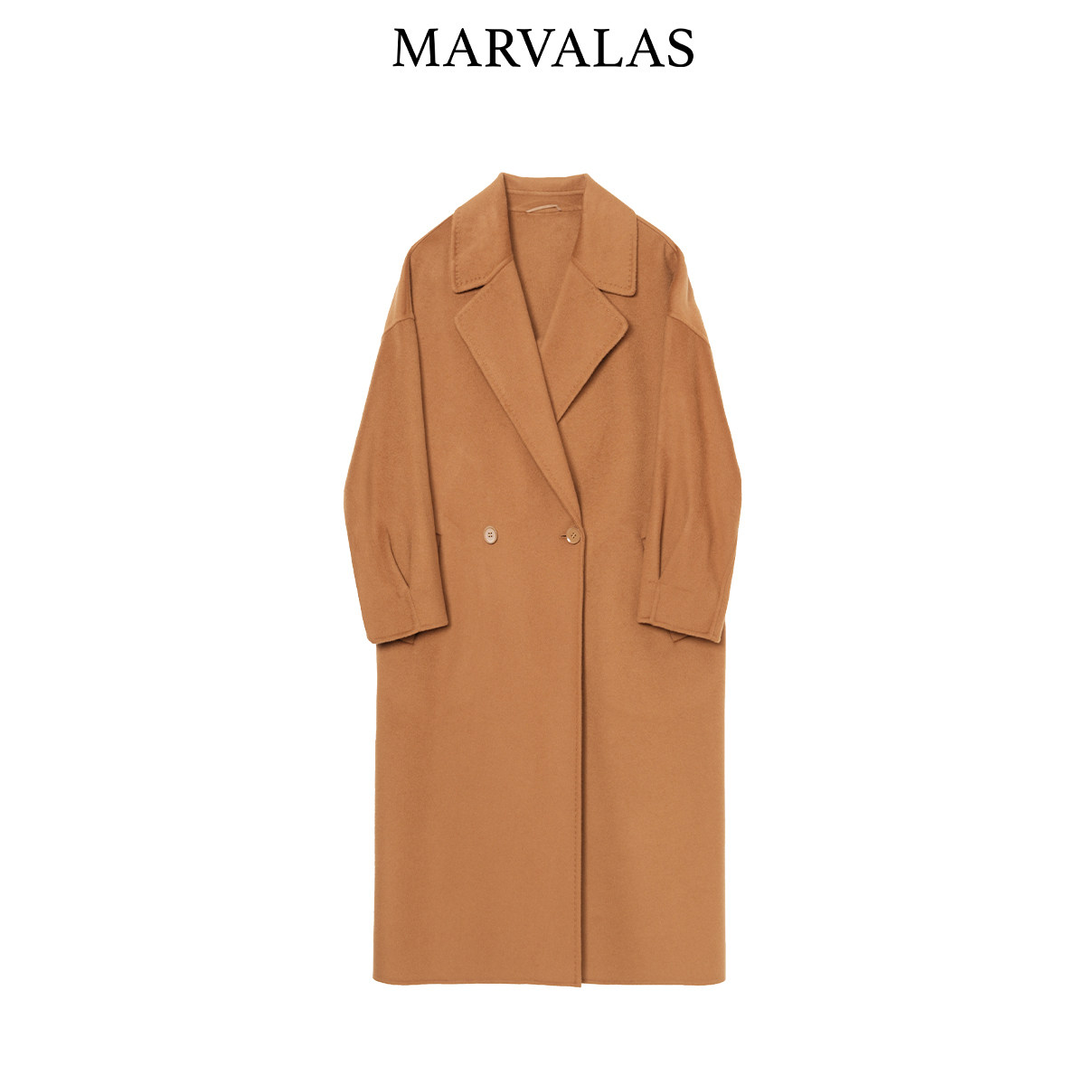 【廖廖粉丝专属】山羊绒毛呢外套季新款气质百搭中长款大衣