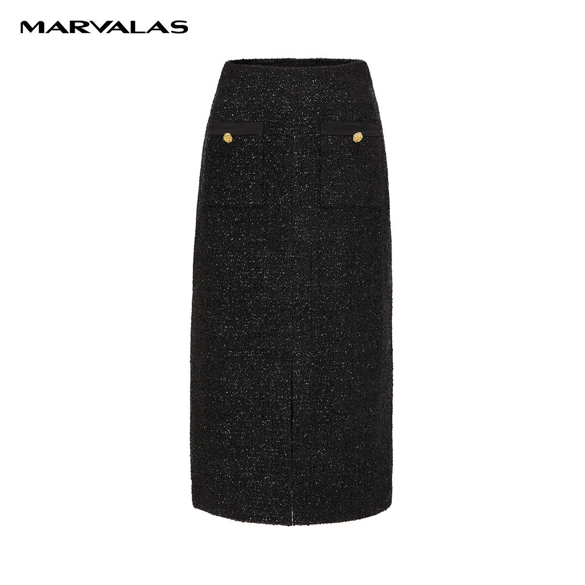 【添添粉丝专属】M207306620曼德诗小香风羊毛半身裙