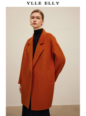 【廖廖粉丝专属】Y426302839大衣女季时髦气质中长款羊毛大衣