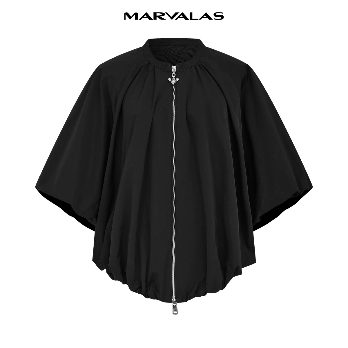 【廖廖粉丝专属】【商场同款】曼德诗短外套春装新款斗篷式不规则