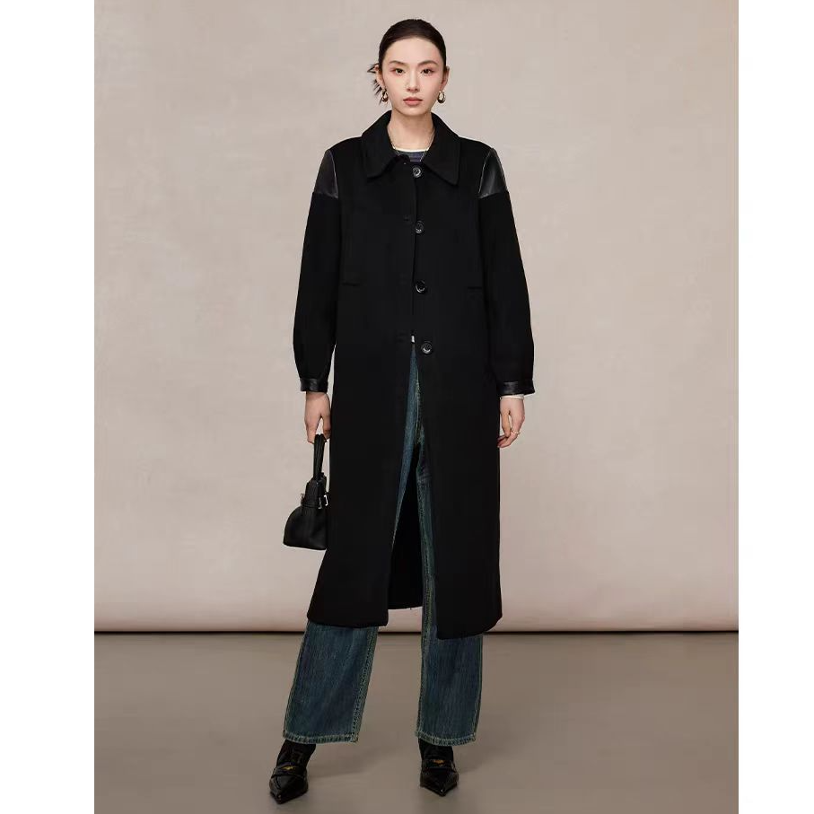 【粉丝专属】【商场同款】曼德诗全羊毛毛呢外套秋冬双面呢大