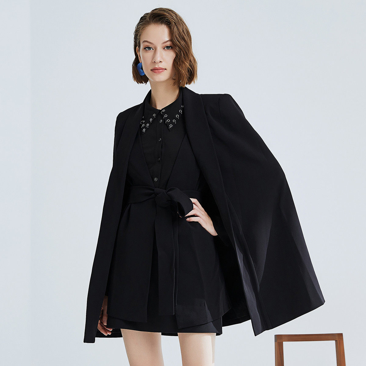 【廖廖粉丝专享】气质假两件西服女秋季时尚斗篷式造,女装/女士精品,西装,淘宝优惠券,粉丝福利购,淘宝优惠卷