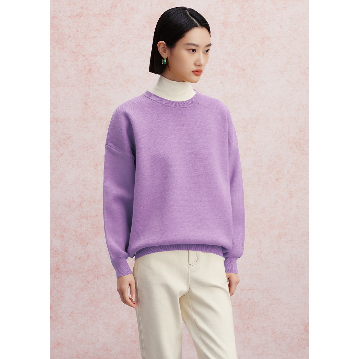 【廖廖专属】曼德诗加厚针织卫衣保暖阔版套头毛衫M733