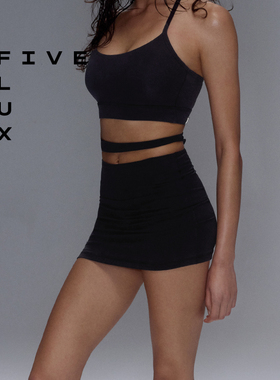 FIVE FLUX Arc系列瑜伽运动裙裤高腰健身半身短裙休闲褶皱包臀裙