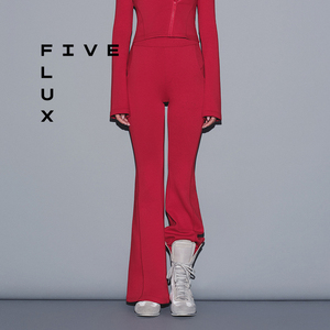 FIVE FLUX URBAN系列喇叭卫裤休闲松弛运动高腰长裤女秋冬新款