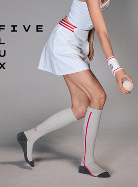 FIVE FLUX TOM系列 长筒袜网球春季瑜伽运动女款灰色高袜子显瘦