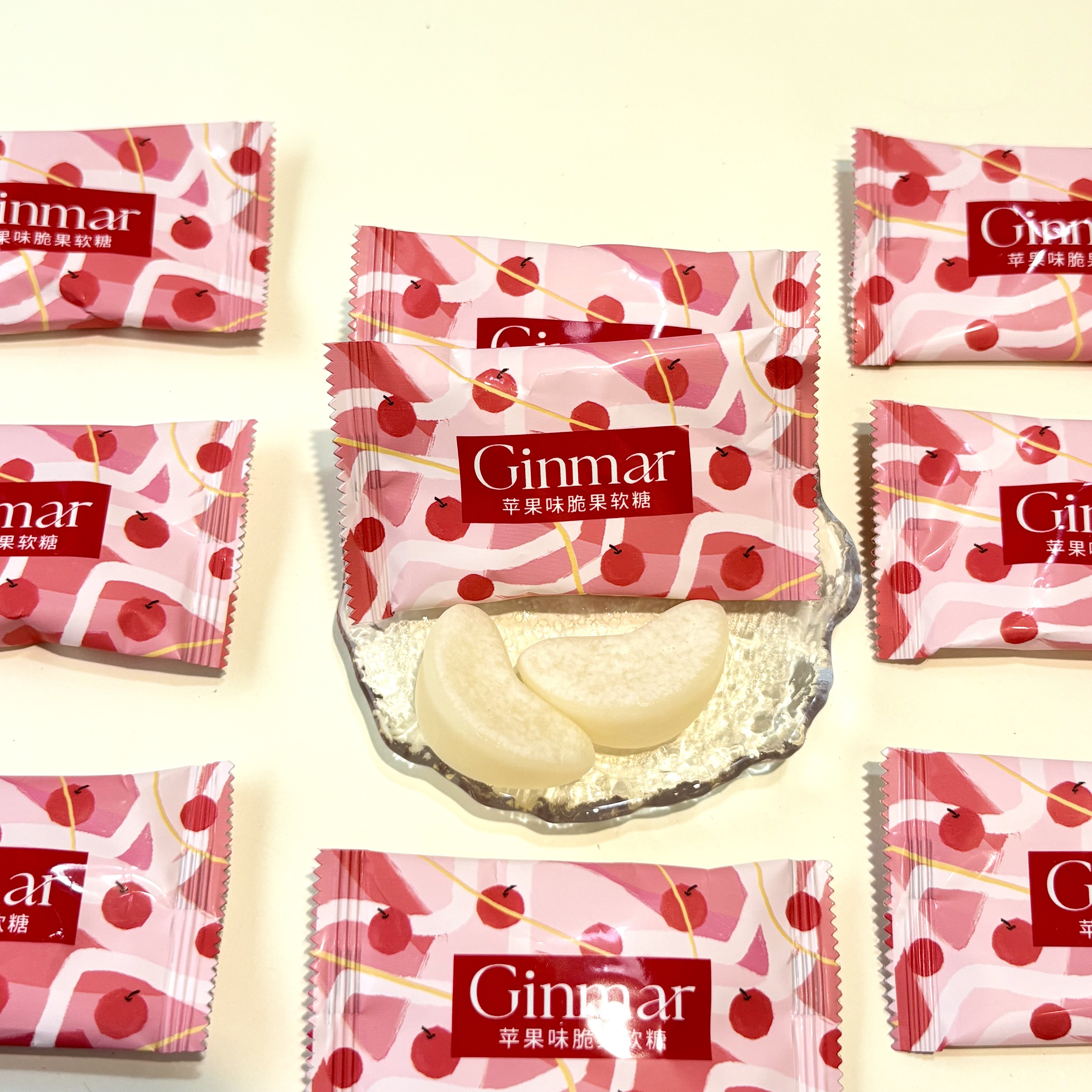 英国Ginmar金玛苹果味脆果软糖网红休闲零食婚庆喜糖伴手礼搭配