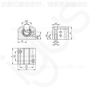滑动PBV基座轴d承OGA 线 R直 易格斯rylin
