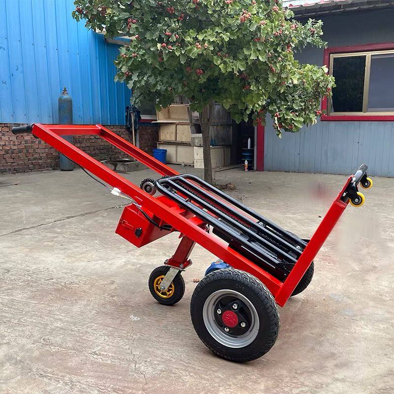 全自动新款老虎车电动平板手推车小型液压升降搬运车手动液压叉车