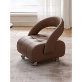 意大利万向轮客厅高级感滑轮静音小板凳沙发凳靠背家用小凳子椅子