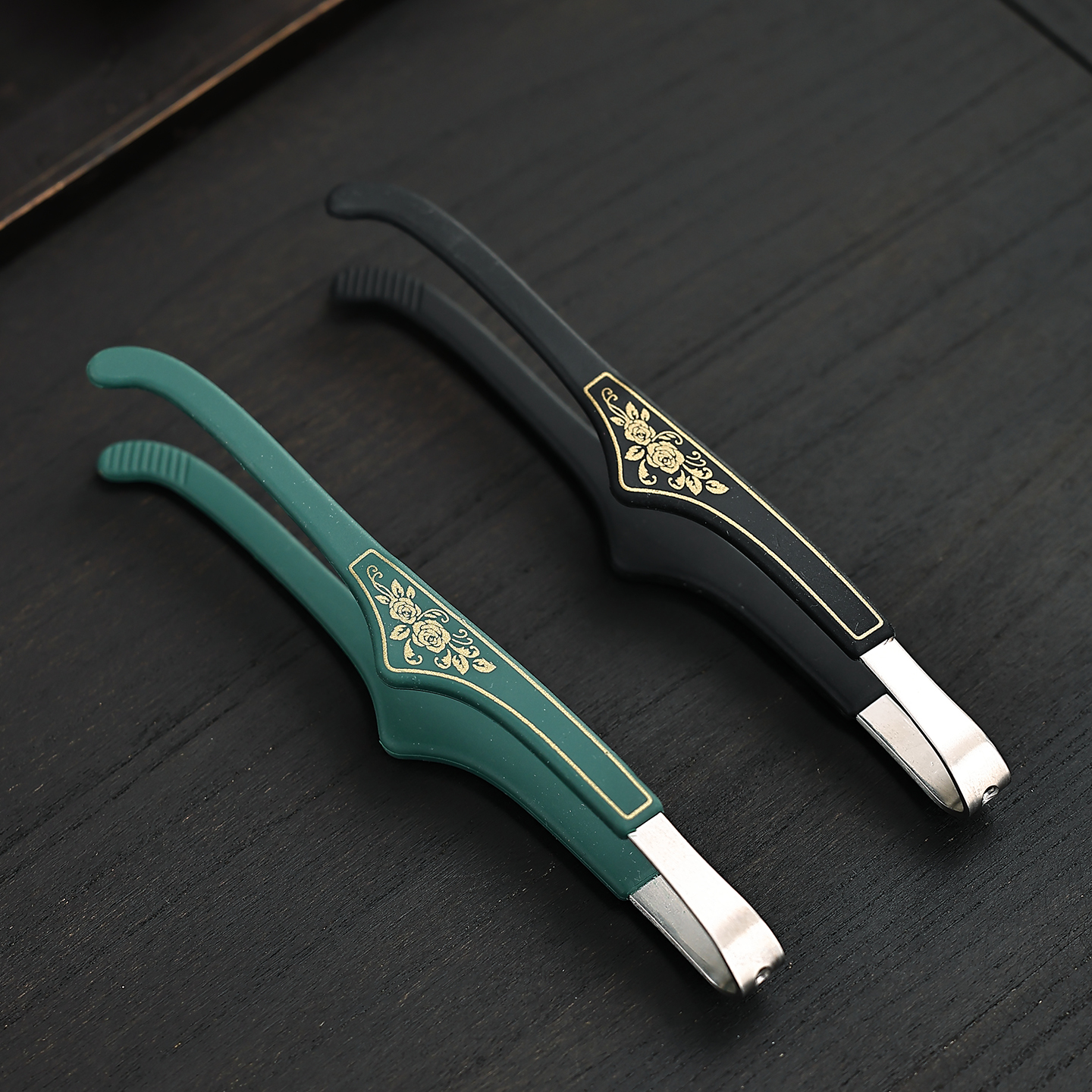 茶具配件硅胶防滑304不锈钢茶夹